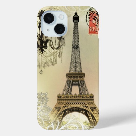 Französische Blütenspitze Chic Paris mädchenhaft e Case-Mate iPhone Hülle (Rückseite)