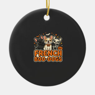 Französische Boo Hunde Halloween Französische Bull Keramik Ornament