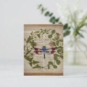 Französische botanische Blätter moderne Vintage Li Postkarte (Stehend Vorderseite)