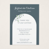 Französische botanische Halskette und Ohrring-Disp (Rückseite)