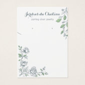 Französische botanische Halskette und Ohrring-Disp (Vorderseite)