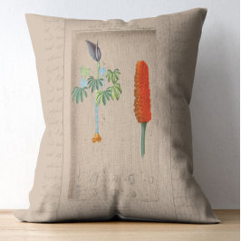 Französische botanische Illustration Dekokissen