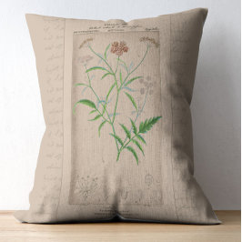 Französische botanische Illustration Hartwort Dekokissen