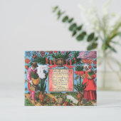Französische botanische Illustration Postkarte (Stehend Vorderseite)
