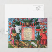 Französische botanische Illustration Postkarte (Vorne/Hinten)