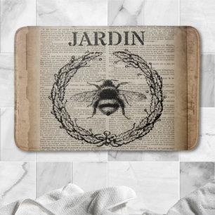 Französische botanische Vintage Königin Badematte