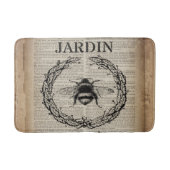 Französische botanische Vintage Königin Badematte (Vorderseite)