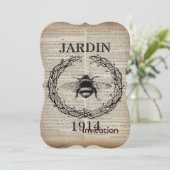 Französische botanische Vintage Königin Einladung (Stehend Vorderseite)