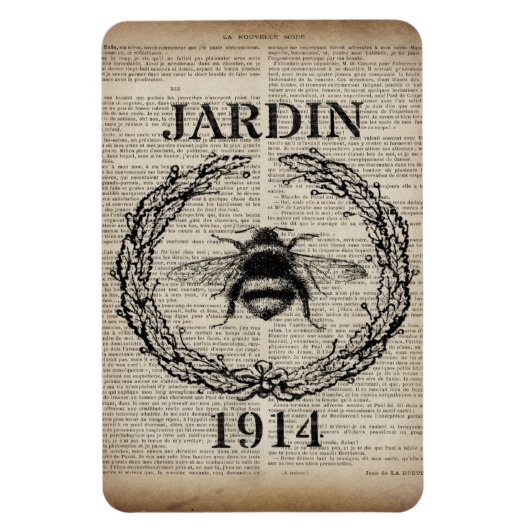 Französische botanische Vintage Königin Magnet (Vertikal)