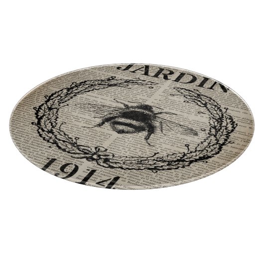 Französische botanische Vintage Königin Schneidebrett (Ecke)