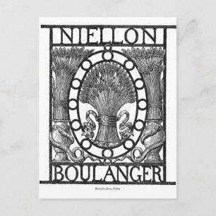 Französische Boulanger Bäckerei Postkarte