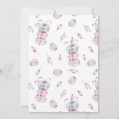 Französische Boutique Bonjour Bebe Baby Dusche Einladung (Rückseite)