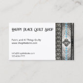 Französische Braid Quilt Biz Cards mit vollständig Visitenkarte (Vorderseite)