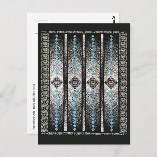 Französische Braid Quilt Postkarte (Vorne/Hinten)