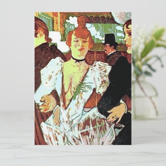 Französische Braut bei Hochzeit Einladung (Stehend Vorderseite)