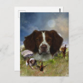 Französische Bretagne, Kunst Postkarte (Vorne/Hinten)