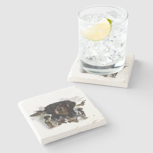 Französische Bretagne, Kunst Steinuntersetzer (Seitenansicht)