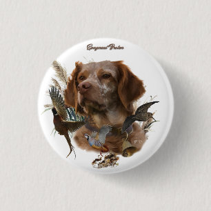 Französische Bretagne, Vogeljagd Kunst Button