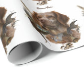 Französische Bretagne, Vogeljagd Kunst Geschenkpapier (Rolleneckpunkt)