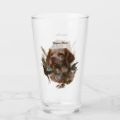 Französische Bretagne, Vogeljagd Kunst Glas (Vorderseite)