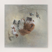 Französische Bretagne, Vogeljagd Kunst Puzzle (Horizontal)