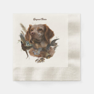 Französische Bretagne, Vogeljagd Kunst Serviette