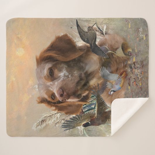 Französische Bretagne, Vogeljagd Kunst Sherpadecke (Vorderseite (Horizontal))