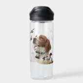 Französische Bretagne, Vogeljagd Kunst Trinkflasche (Rückseite)