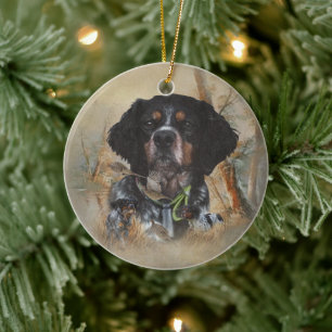 Französische Bretagne, Vogeljagdkunst  Keramik Ornament