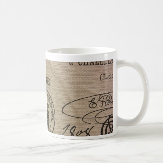 Französische Briefmarke Kaffeetasse (Rechts)