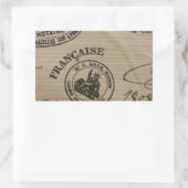 Französische Briefmarke Rechteckiger Aufkleber (Tasche)