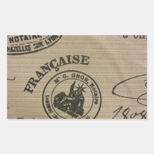 Französische Briefmarke Rechteckiger Aufkleber (Vorderseite)