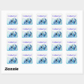 Französische Bukldoggen-Sticker Quadratischer Aufkleber (Blatt)