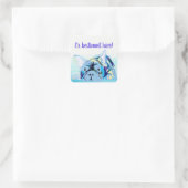 Französische Bukldoggen-Sticker Quadratischer Aufkleber (Tasche)
