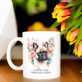 Französische Bulldog-Blume Kaffee und Franchie Kis Kaffeetasse