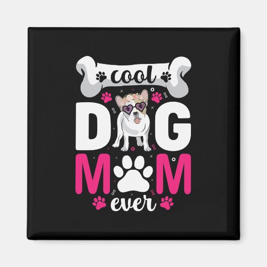 Französische Bulldog-Blumensträuße Plus-Mamas Magnet (Vorne)