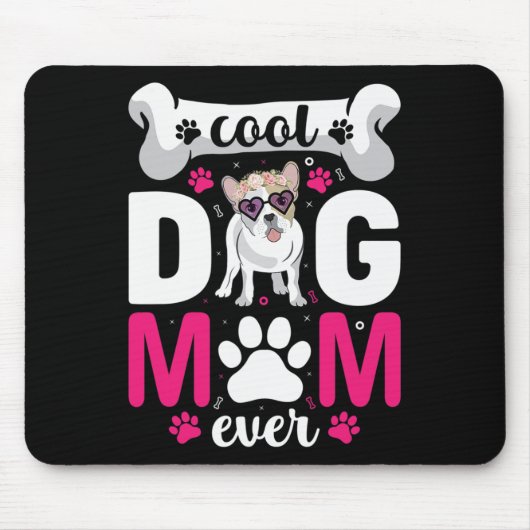 Französische Bulldog-Blumensträuße Plus-Mamas Mousepad (Vorne)
