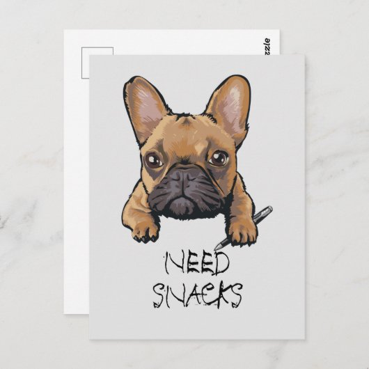 Französische Bulldog-Editable-Text-Postkarte Postkarte (Vorne/Hinten)
