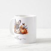 Französische Bulldog-Fall-Tasse mit Personalisiert Kaffeetasse (Vorderseite Links)