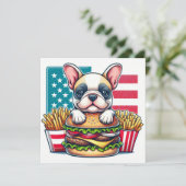 Französische Bulldog-Flachkarte (Stehend Vorderseite)