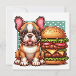 Französische Bulldog-Flachkarte