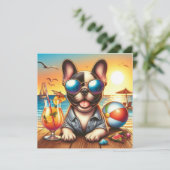 Französische Bulldog-Flachkarte (Stehend Vorderseite)