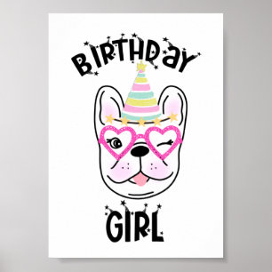 Französische Bulldog-Frenchie-Geburtstagspartei Poster