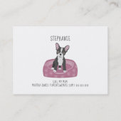 Französische Bulldog-Geburtstagskarte Telefonnummerkarte (Rückseite)