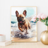 Französische Bulldog-Geschenke an der Wand Kunstdr Poster