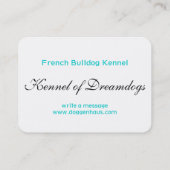 Französische Bulldog-Grüne Karten (Rückseite)