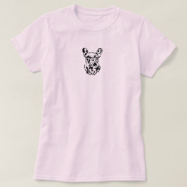 Französische Bulldog-Hand-Drak-Kunst T-Shirt