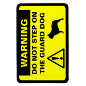 Französische Bulldog-Humore-Garde-Hundeschwarnung Magnet (Vertikal)