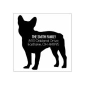 Französische Bulldog-Hunde-Adresse Briefmarke Gummistempel (Prägung)