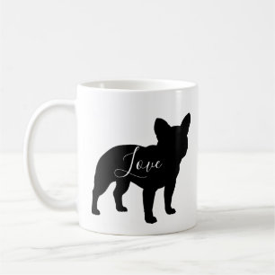 Französische Bulldog-Hunde-Silhouetten Liebe Cust Kaffeetasse